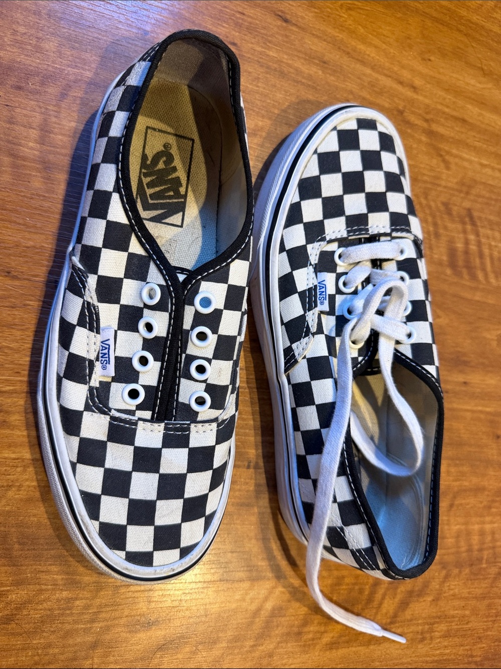 Vans Black & White Checkerboard Low-Top Sneakers